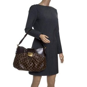 Louis Vuitton Damier Ebene Sistina MM Shoulder Bag